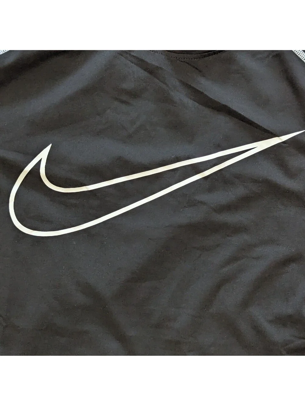 Nike Pro Women's Compression Shirt Black White Swoosh M NWOT Athletic Tagless